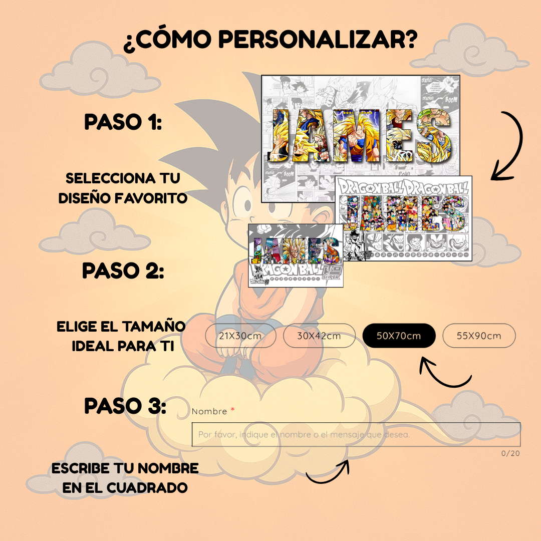 Cuadro de Anime de Dragón Personalizado